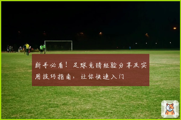 新手必看！足球竞猜经验分享及实用技巧指南，让你快速入门